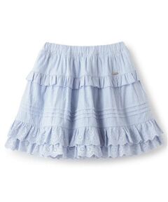 mezzo piano / メゾピアノ ミニ・ひざ丈スカート | コットン　ティアードスカート