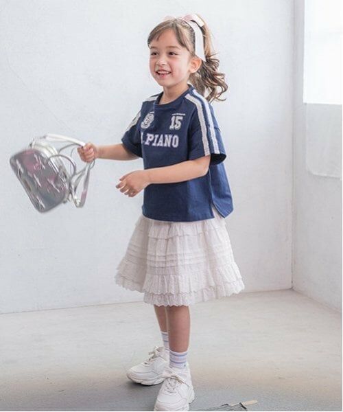 mezzo piano / メゾピアノ ミニ・ひざ丈スカート | コットン ティアードスカート | 詳細13