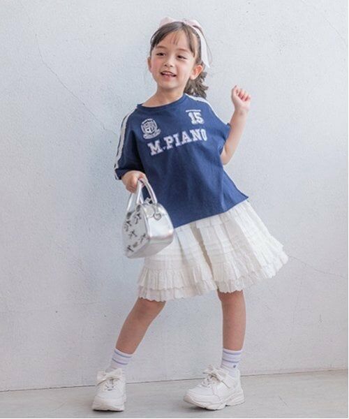 mezzo piano / メゾピアノ ミニ・ひざ丈スカート | コットン ティアードスカート | 詳細14