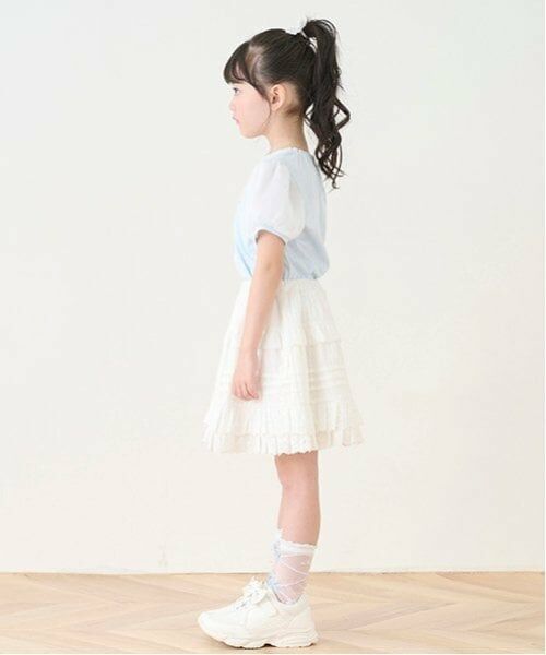mezzo piano / メゾピアノ ミニ・ひざ丈スカート | コットン ティアードスカート | 詳細15