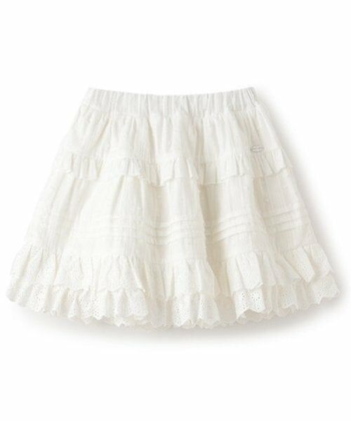 mezzo piano / メゾピアノ ミニ・ひざ丈スカート | コットン ティアードスカート | 詳細2