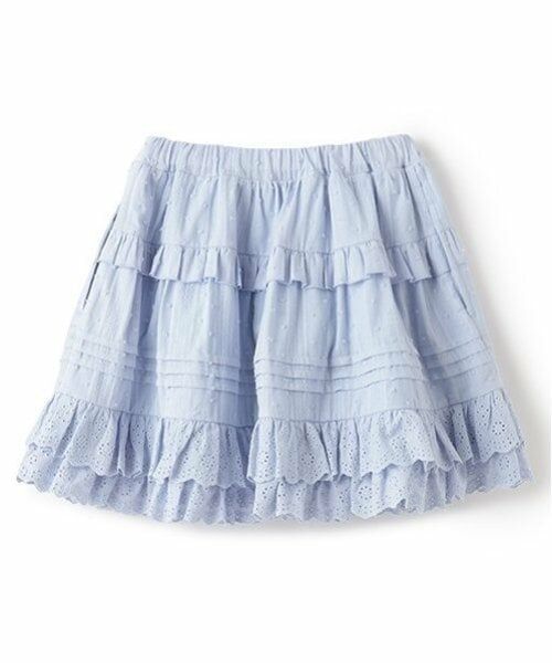 mezzo piano / メゾピアノ ミニ・ひざ丈スカート | コットン ティアードスカート | 詳細3