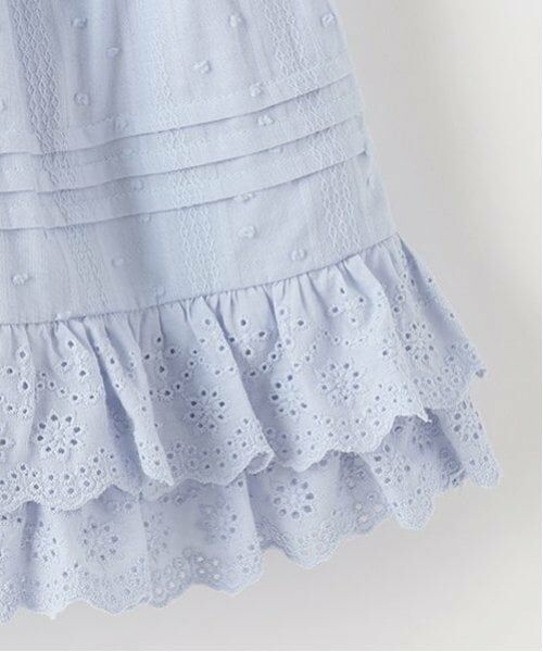 mezzo piano / メゾピアノ ミニ・ひざ丈スカート | コットン ティアードスカート | 詳細8