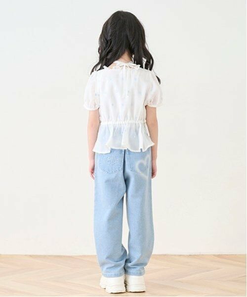 mezzo piano / メゾピアノ その他パンツ | ハートペイント デニムワイドパンツ | 詳細12