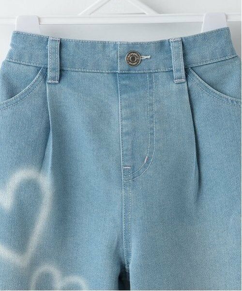 mezzo piano / メゾピアノ その他パンツ | ハートペイント デニムワイドパンツ | 詳細3