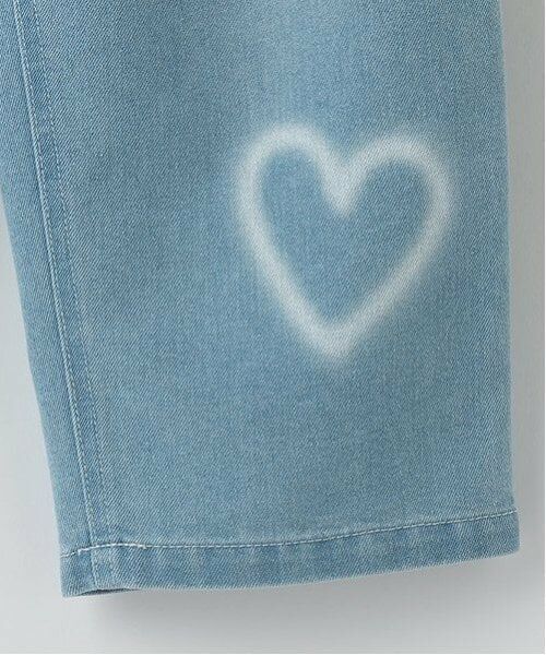 mezzo piano / メゾピアノ その他パンツ | ハートペイント デニムワイドパンツ | 詳細7