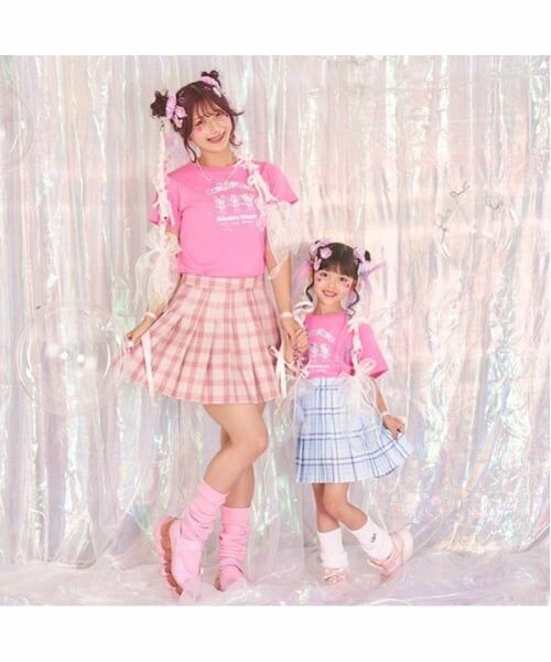 mezzo piano / メゾピアノ ショート・ハーフ・半端丈パンツ | ポーチ付　チェックプリーツスカパン | 詳細1