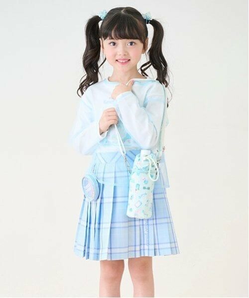 mezzo piano / メゾピアノ ショート・ハーフ・半端丈パンツ | ポーチ付　チェックプリーツスカパン | 詳細21