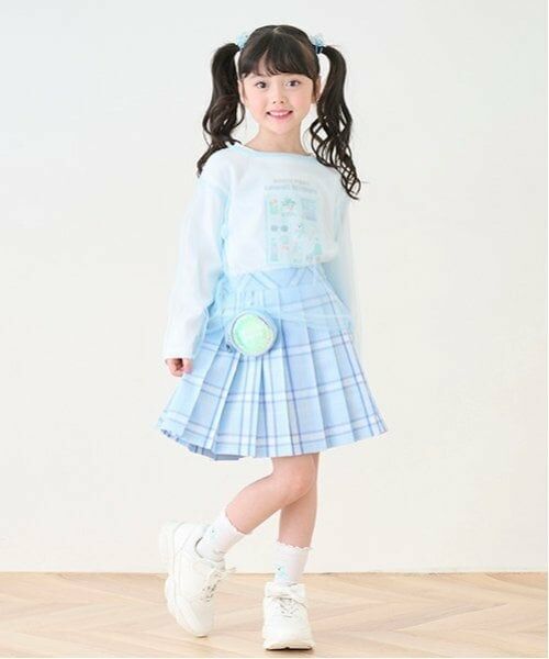 mezzo piano / メゾピアノ ショート・ハーフ・半端丈パンツ | ポーチ付　チェックプリーツスカパン | 詳細22