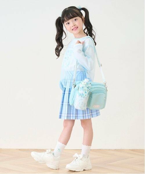 mezzo piano / メゾピアノ ショート・ハーフ・半端丈パンツ | ポーチ付　チェックプリーツスカパン | 詳細23