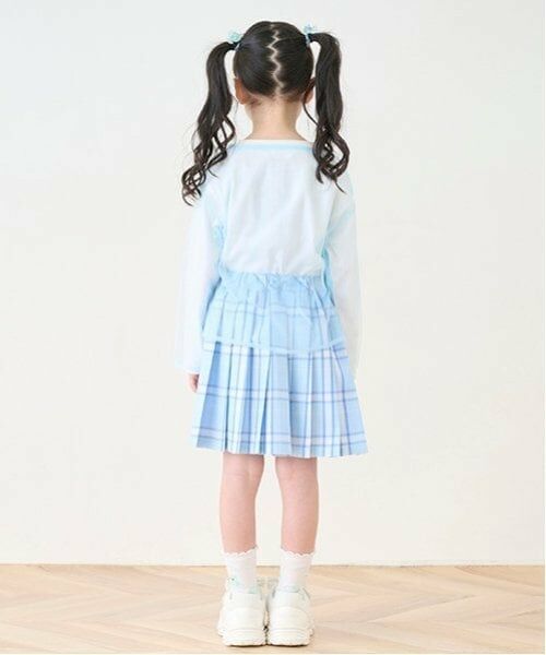 mezzo piano / メゾピアノ ショート・ハーフ・半端丈パンツ | ポーチ付　チェックプリーツスカパン | 詳細25