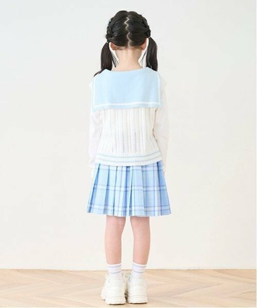 mezzo piano / メゾピアノ ショート・ハーフ・半端丈パンツ | ポーチ付　チェックプリーツスカパン | 詳細28