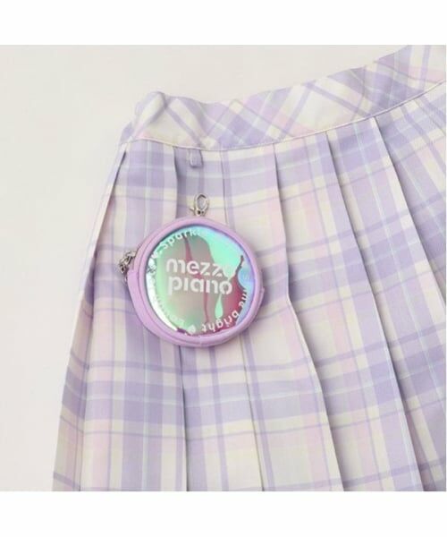 mezzo piano / メゾピアノ ショート・ハーフ・半端丈パンツ | ポーチ付　チェックプリーツスカパン | 詳細8