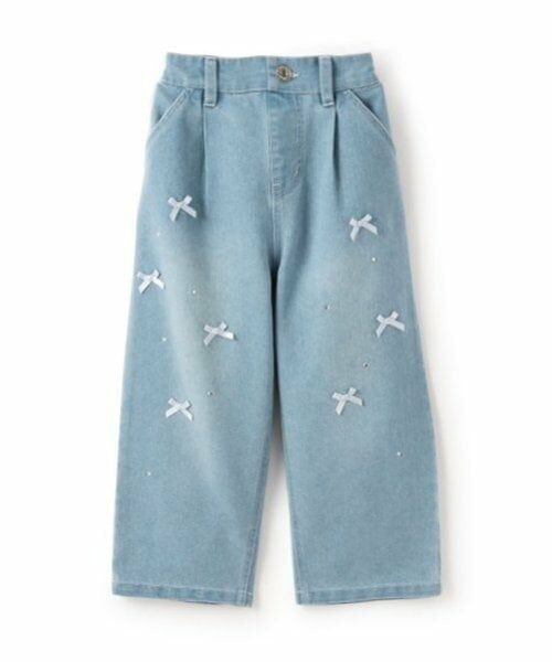 mezzo piano / メゾピアノ その他パンツ | リボン　デニムワイドパンツ | 詳細10