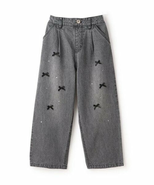 mezzo piano / メゾピアノ その他パンツ | リボン　デニムワイドパンツ | 詳細11