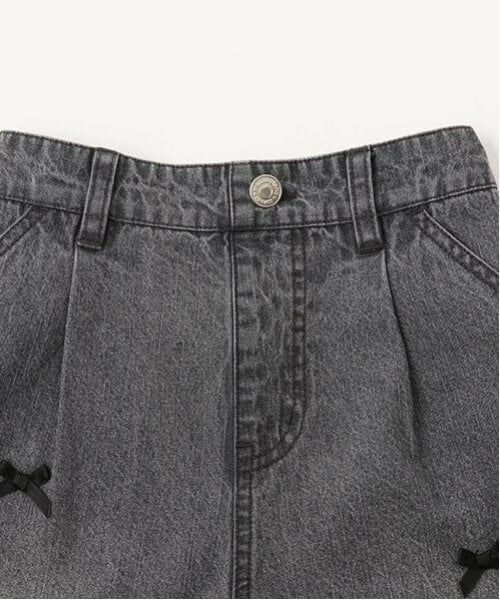 mezzo piano / メゾピアノ その他パンツ | リボン　デニムワイドパンツ | 詳細3