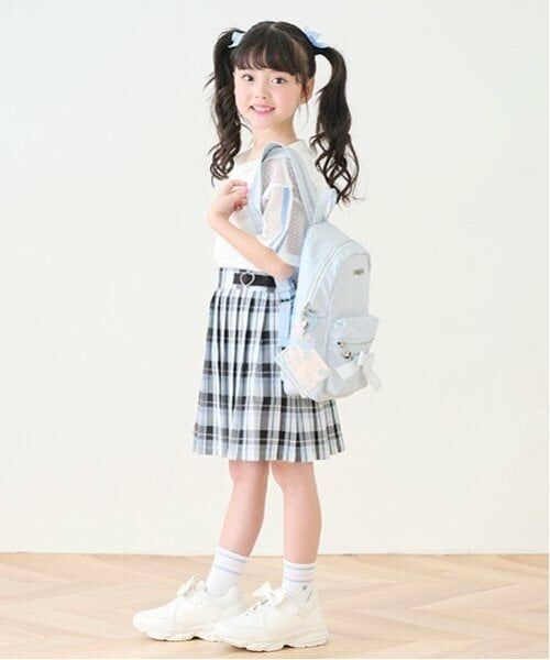 mezzo piano / メゾピアノ ショート・ハーフ・半端丈パンツ | サイドハートベルト　チェックプリーツスカパン | 詳細15