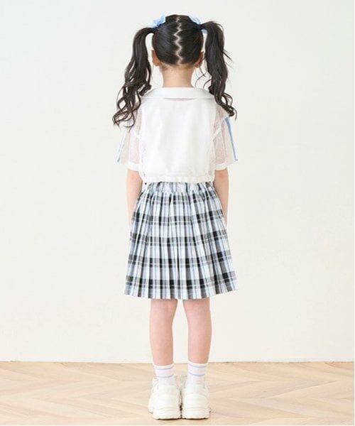 mezzo piano / メゾピアノ ショート・ハーフ・半端丈パンツ | サイドハートベルト　チェックプリーツスカパン | 詳細17