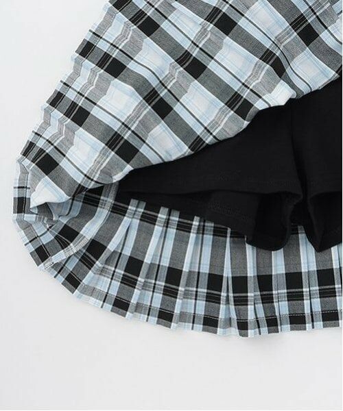 mezzo piano / メゾピアノ ショート・ハーフ・半端丈パンツ | サイドハートベルト　チェックプリーツスカパン | 詳細7