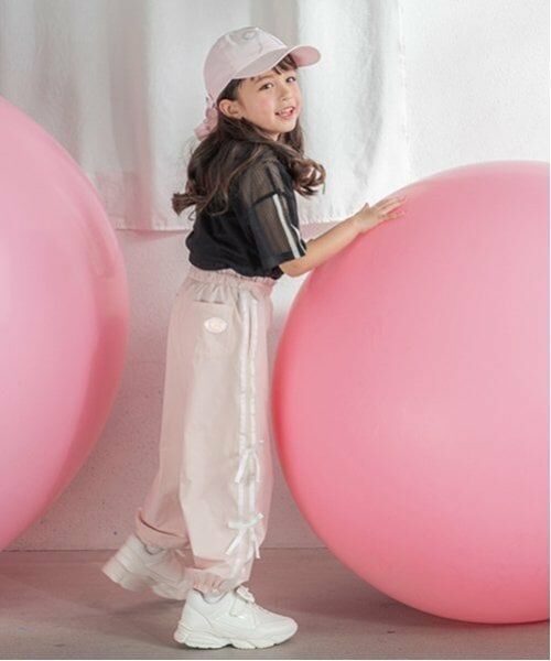 mezzo piano / メゾピアノ その他パンツ | リボンライン　パラシュートパンツ | 詳細1