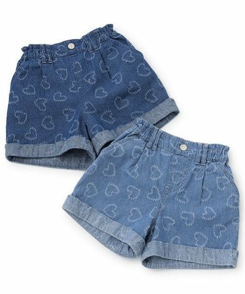 mezzo piano / メゾピアノ ショート・ハーフ・半端丈パンツ | ハート柄デニム　ショートパンツ | 詳細3