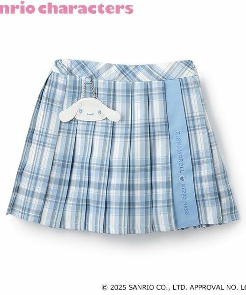 mezzo piano / メゾピアノ ショート・ハーフ・半端丈パンツ | 【マイメロディ・シナモロール】ポーチつきプリーツスカパン（サックス）