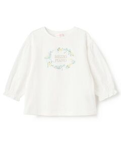mezzo piano / メゾピアノ Tシャツ | フラワーリース　7分袖Tシャツ