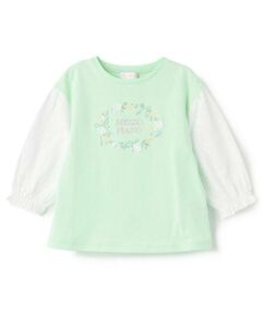 mezzo piano / メゾピアノ Tシャツ | フラワーリース　7分袖Tシャツ