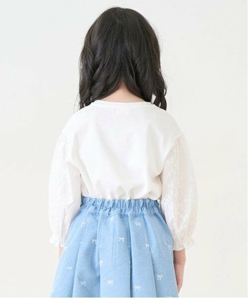 mezzo piano / メゾピアノ Tシャツ | フラワーリース　7分袖Tシャツ | 詳細12