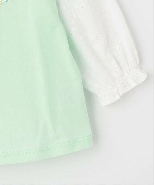 mezzo piano / メゾピアノ Tシャツ | フラワーリース　7分袖Tシャツ | 詳細5