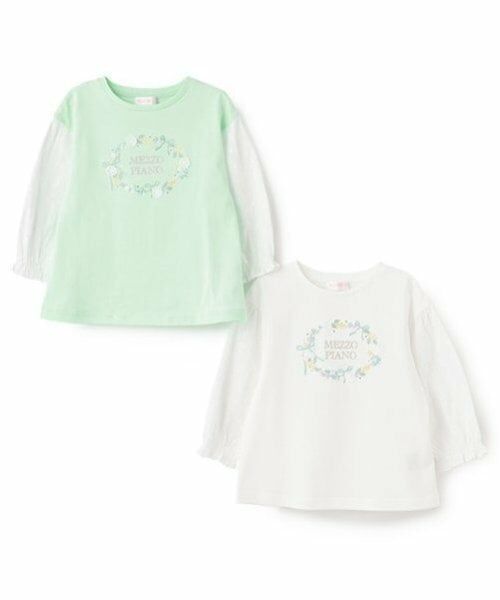 mezzo piano / メゾピアノ Tシャツ | フラワーリース　7分袖Tシャツ | 詳細7