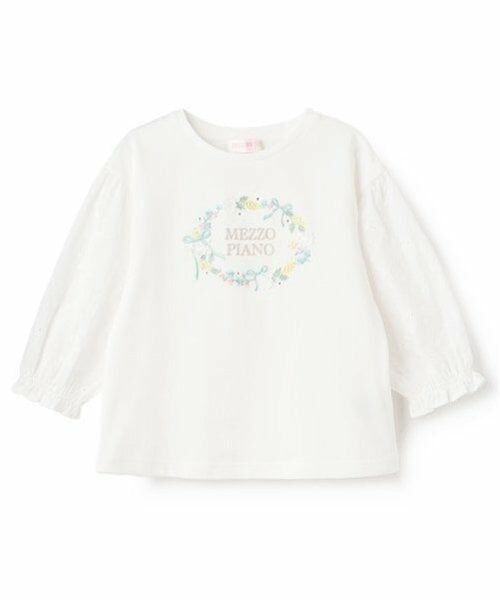 mezzo piano / メゾピアノ Tシャツ | フラワーリース　7分袖Tシャツ | 詳細8