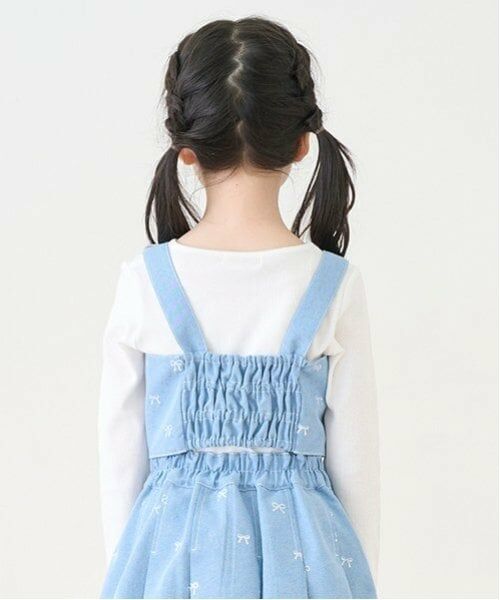 mezzo piano / メゾピアノ キャミソール・チューブトップ | リボン刺繍ビスチェ＆長袖Tシャツセット | 詳細16