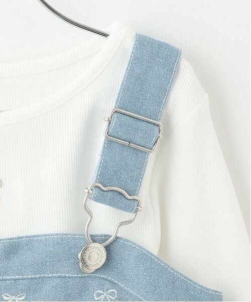 mezzo piano / メゾピアノ キャミソール・チューブトップ | リボン刺繍ビスチェ＆長袖Tシャツセット | 詳細5