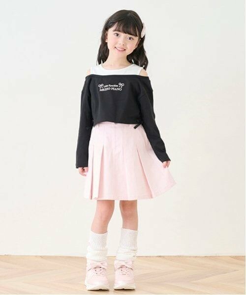 mezzo piano / メゾピアノ Tシャツ | レイヤード風短丈　長袖Tシャツ | 詳細11