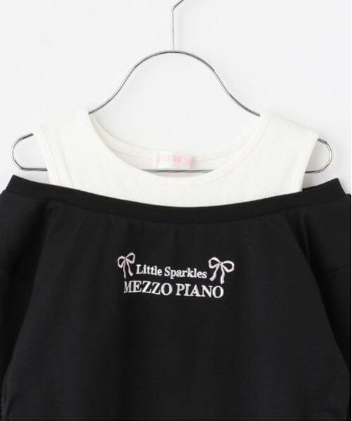mezzo piano / メゾピアノ Tシャツ | レイヤード風短丈　長袖Tシャツ | 詳細3