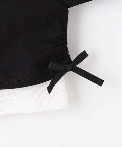 mezzo piano / メゾピアノ Tシャツ | レイヤード風短丈　長袖Tシャツ | 詳細6