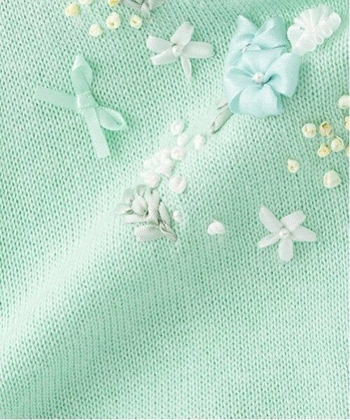 mezzo piano / メゾピアノ カーディガン・ボレロ | 花リボン刺繍　ニットカーディガン | 詳細11