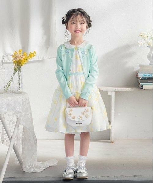 mezzo piano / メゾピアノ カーディガン・ボレロ | 花リボン刺繍　ニットカーディガン | 詳細2