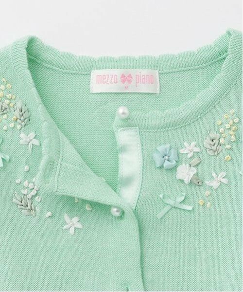 mezzo piano / メゾピアノ カーディガン・ボレロ | 花リボン刺繍　ニットカーディガン | 詳細7