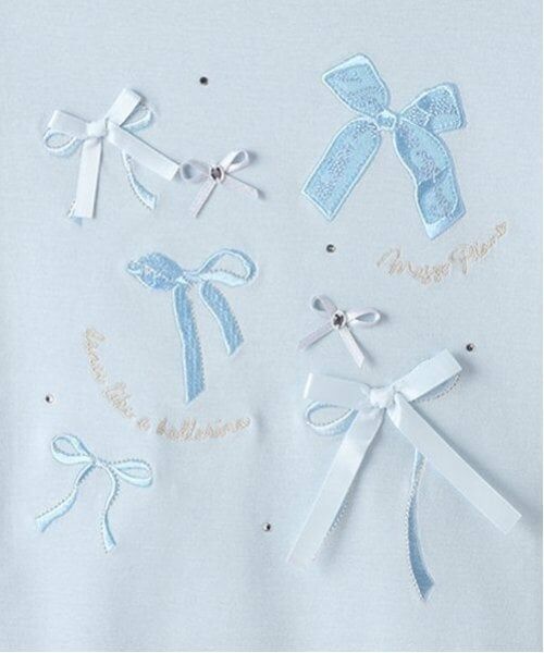 mezzo piano / メゾピアノ Tシャツ | リボンイッパイ裾スカラップ長袖Tシャツ | 詳細4