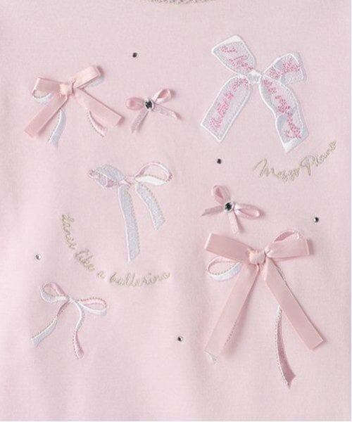 mezzo piano / メゾピアノ Tシャツ | リボンイッパイ裾スカラップ長袖Tシャツ | 詳細5