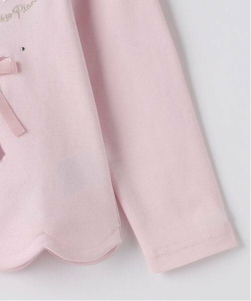 mezzo piano / メゾピアノ Tシャツ | リボンイッパイ裾スカラップ長袖Tシャツ | 詳細7