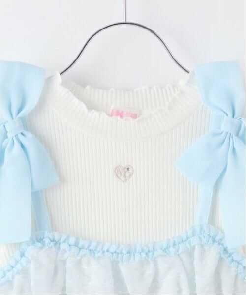 mezzo piano / メゾピアノ Tシャツ | 肩リボンキャミチュニック&長袖Tシャツセット | 詳細7