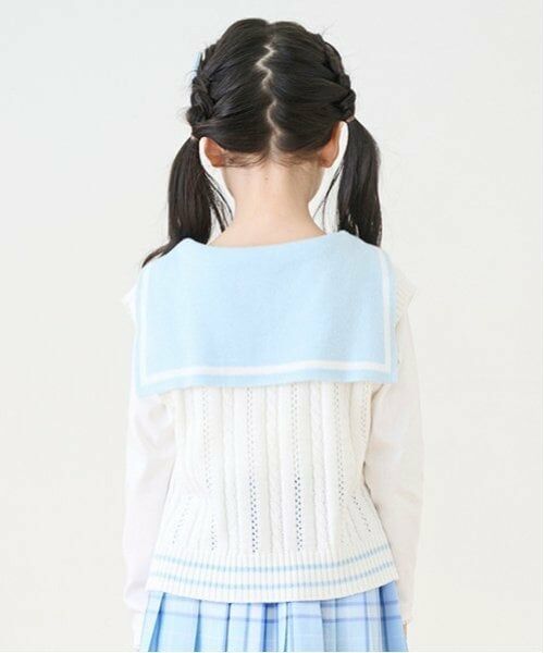 mezzo piano / メゾピアノ ニット・セーター | セーラーニットベスト＆長袖Tシャツセット | 詳細15