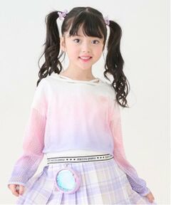 mezzo piano / メゾピアノ Tシャツ | グラデーションメッシュレイヤード半袖Tシャツセット