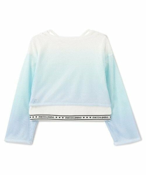 mezzo piano / メゾピアノ Tシャツ | グラデーションメッシュレイヤード半袖Tシャツセット | 詳細1