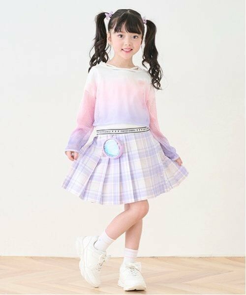 mezzo piano / メゾピアノ Tシャツ | グラデーションメッシュレイヤード半袖Tシャツセット | 詳細15