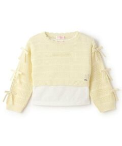 mezzo piano / メゾピアノ ニット・セーター | 透かしニット＆Tシャツセット