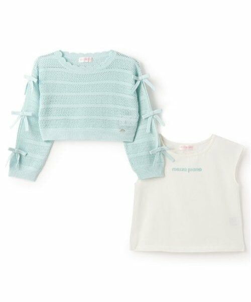 mezzo piano / メゾピアノ ニット・セーター | 透かしニット＆Tシャツセット | 詳細3